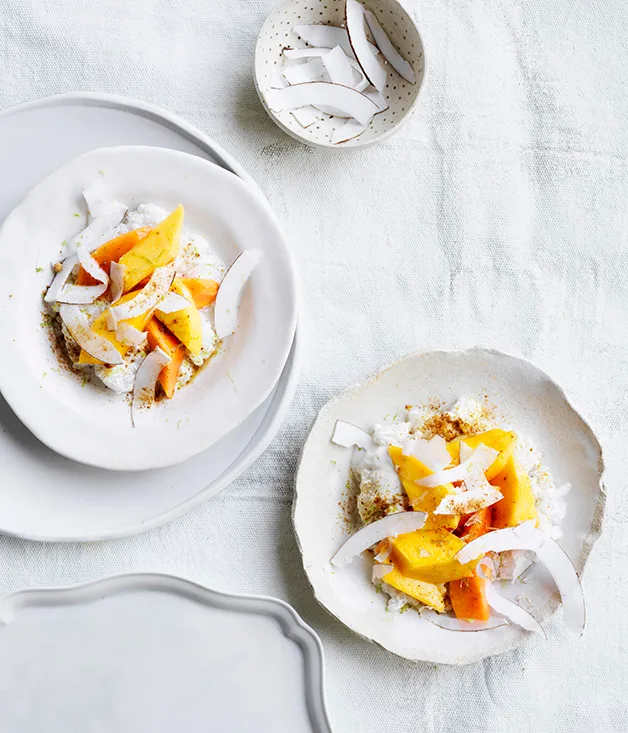 Mango, papaya and chilled coconut tapioca