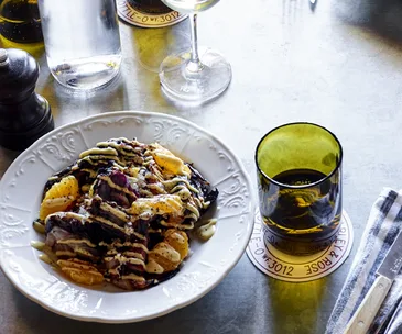 Grilled radicchio and orange salad with Grand Marnier vinaigrette