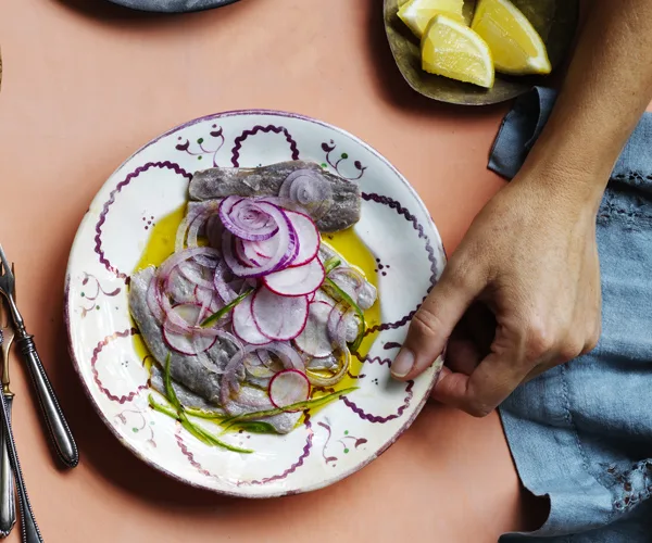 Lemon-cured sardines