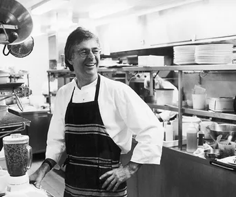 Peter Doyle in the Cicada kitchen, in the 1990s