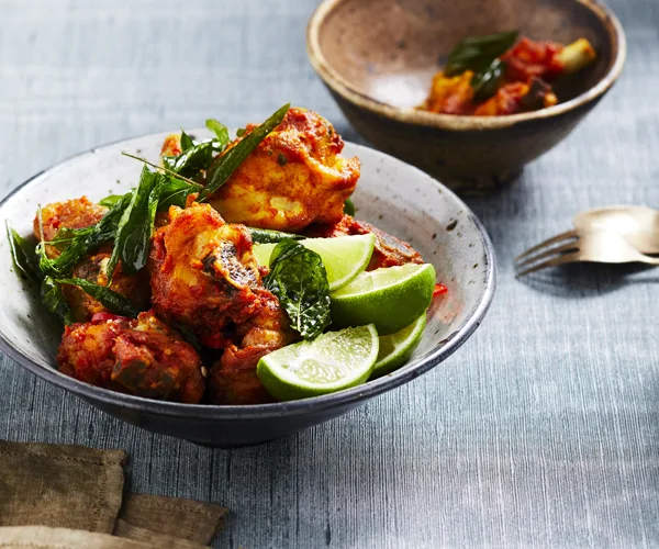 Malay fried chicken with curry leaves