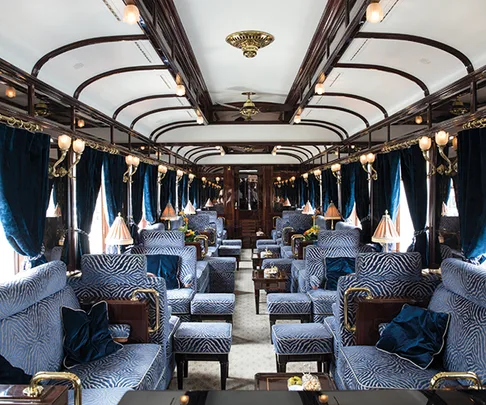 One of the suites on the Venice Simplon-Orient Express, which is up there with the most luxurious trains in the world