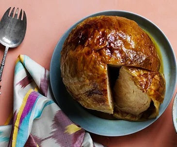 Whole roasted cabbage cake