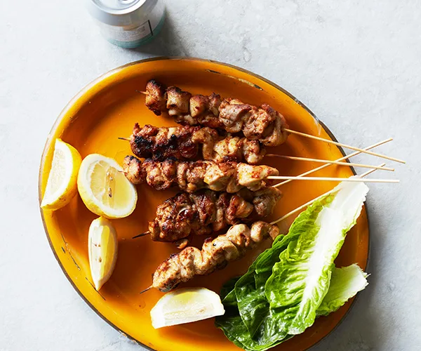 Spiced chicken skewers