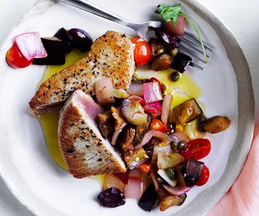 Tuna with caponata 
