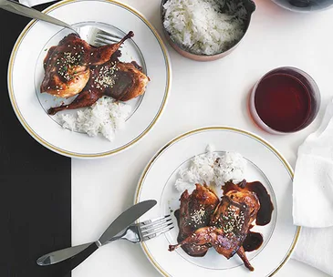 Teriyaki quail