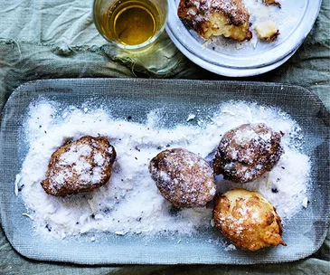 Lemon custard fritters