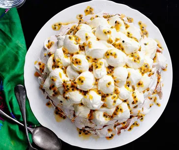 Rockpool Bar & Grill's passionfruit pavlova