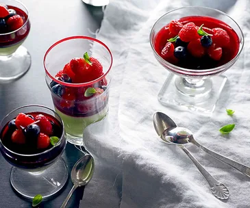 Philippa Sibley: Basil panna cotta with raspberry jelly