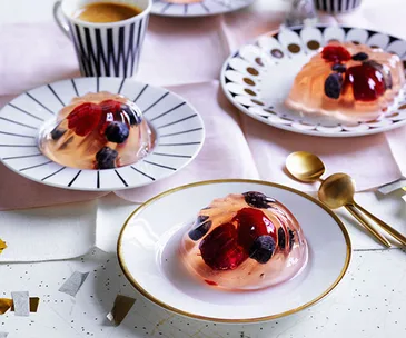 Elderflower, Champagne and berry jellies