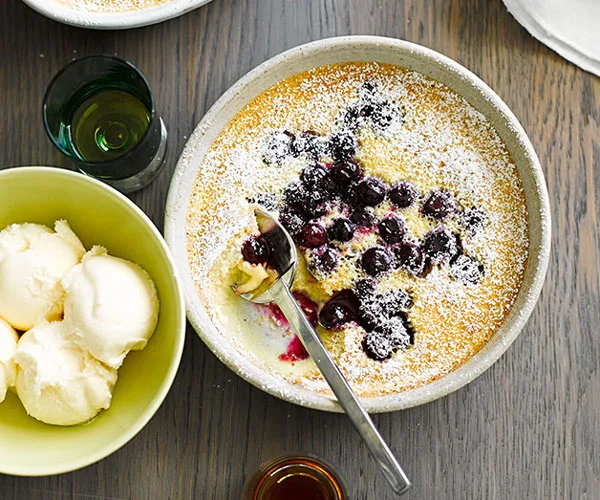 Blueberry-hazelnut clafoutis