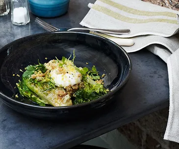 Braised lettuce polonaise