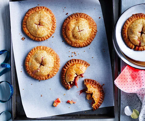 Sugar-crusted rhubarb hand pies