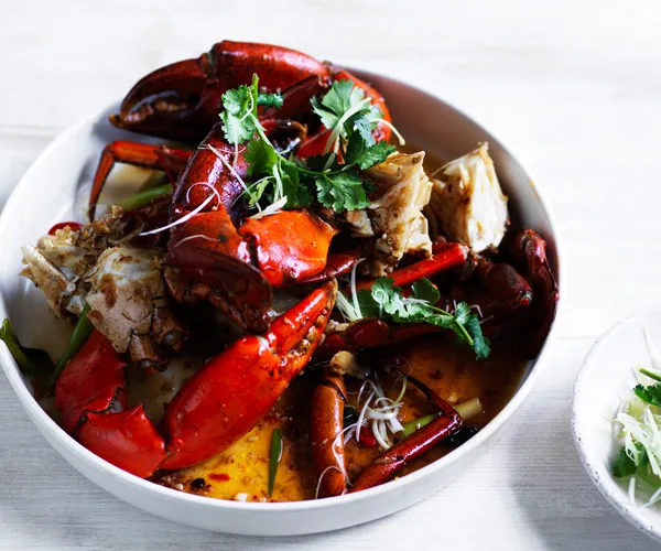 Mud crab with XO sauce recipe by Dan Hong