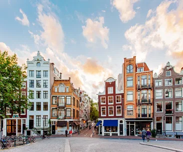 Traditional Dutch buildings. 