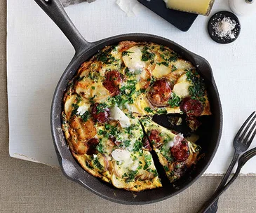 Chorizo and Manchego tortilla