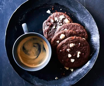 Chocolate and salted macadamia cookies