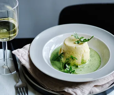 Jaques Reymond’s délice soufflés of fromage blanc