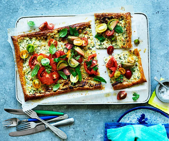 Tomato and ricotta tart