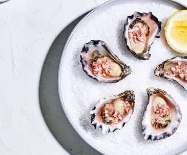 Leigh Street Wine Room’s oysters with pepperberry mignonette