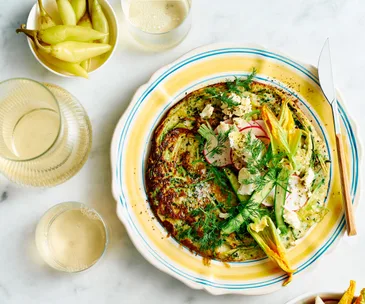Zucchini and kataifi fritters
