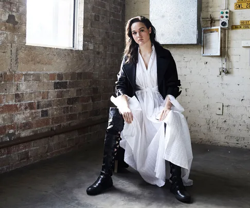 Portrait of female artist Thea Anamara Perkin