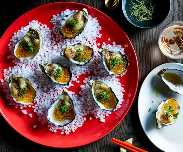 Victor Liong’s Pacific oysters with sea treasures