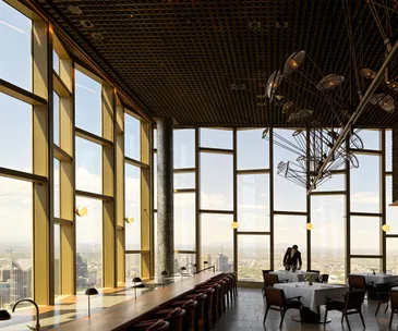 Now open: Melbourne’s brand new glittering Ritz-Carlton and its soaring rooftop restaurant, Atria