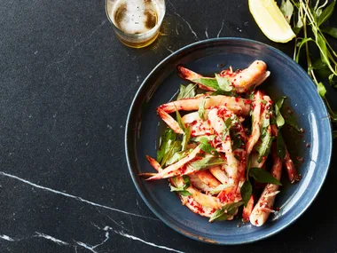 Vietnamese-style grilled prawns