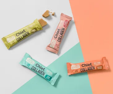 Collagen snacks by Chief Bars.