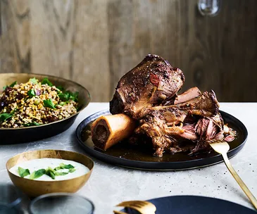 The Henry Austin’s braised beef shin with grain salad and yoghurt sauce