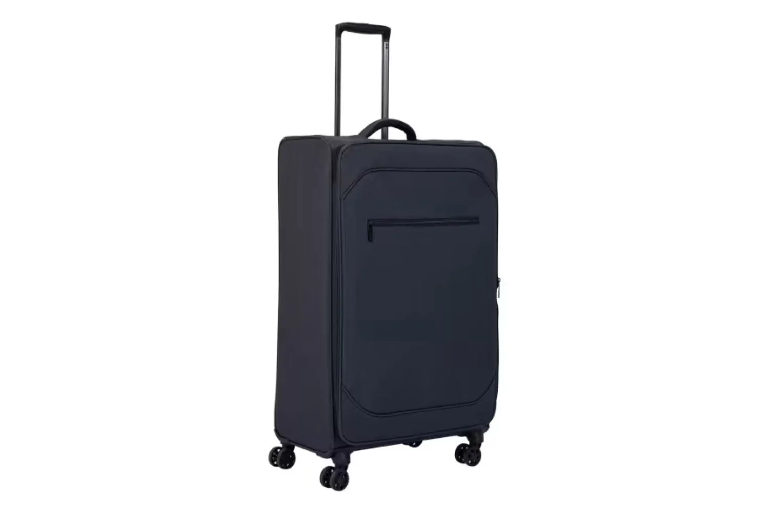 plain soft suitcase in charcoal