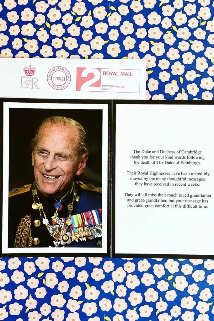 prince philip thank you card