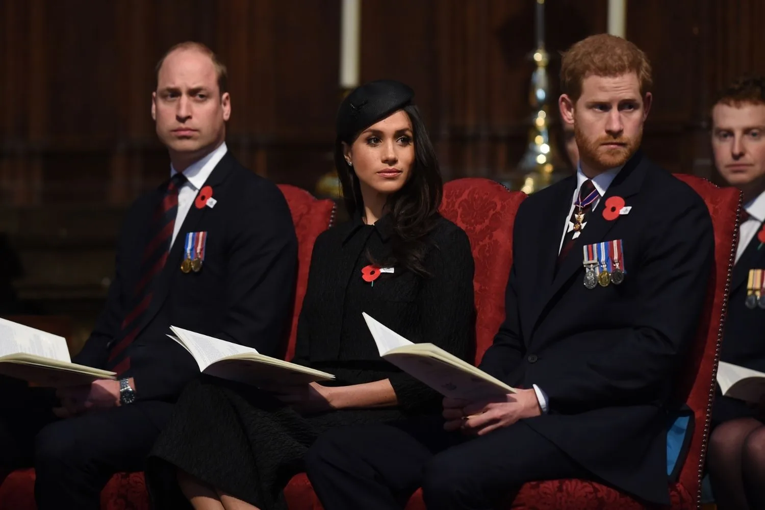 Harry, Meghan and William.