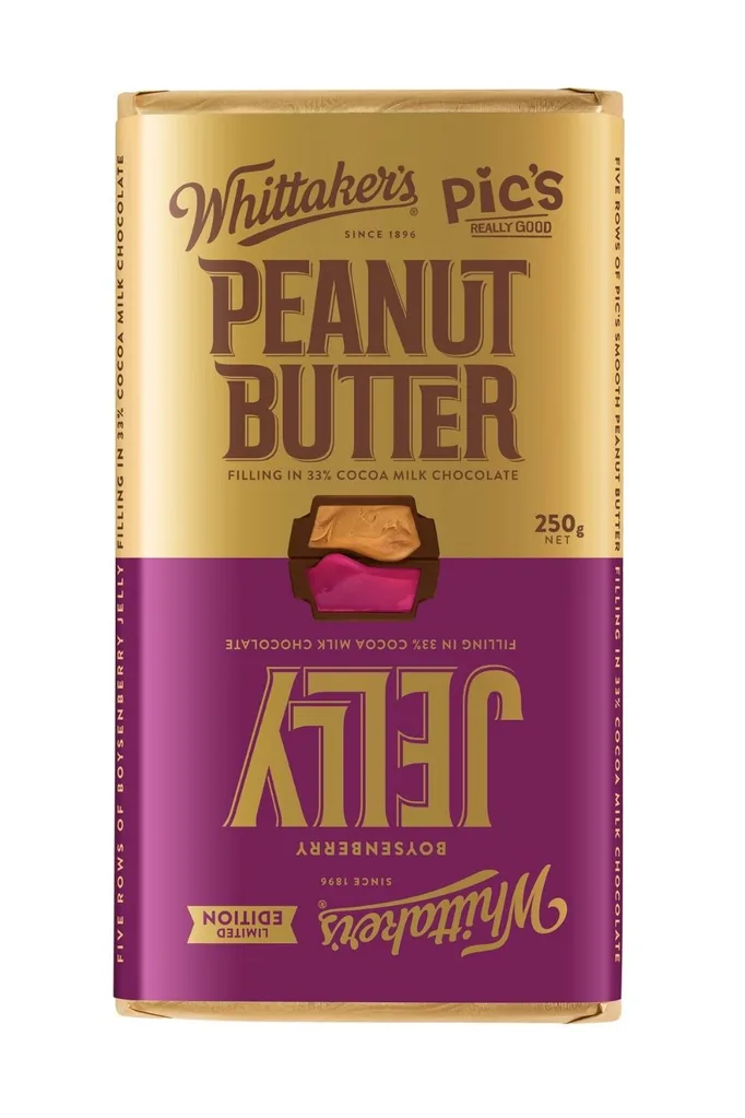 whittakers peanut butter jelly block