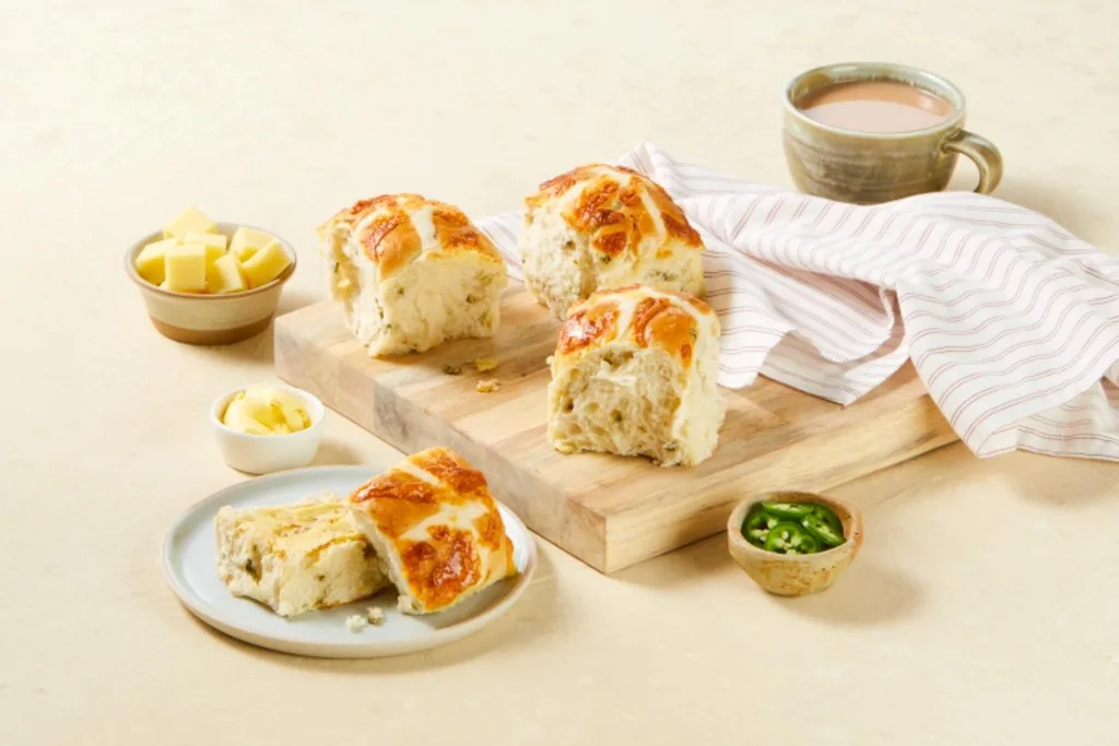 jalapeno hot cross buns