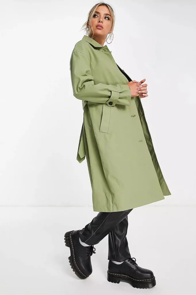 bershka-green-trench-coat