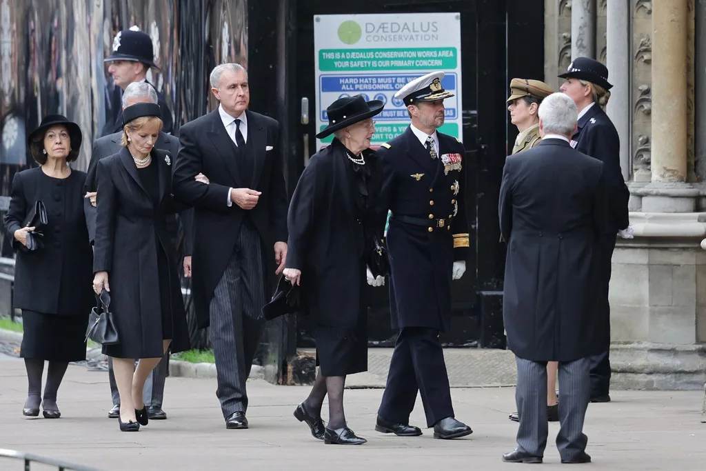 Queen Margrethe and Prince Frederik attended the funeral