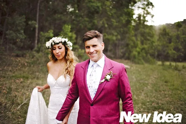 osher and audrey on their wedding day