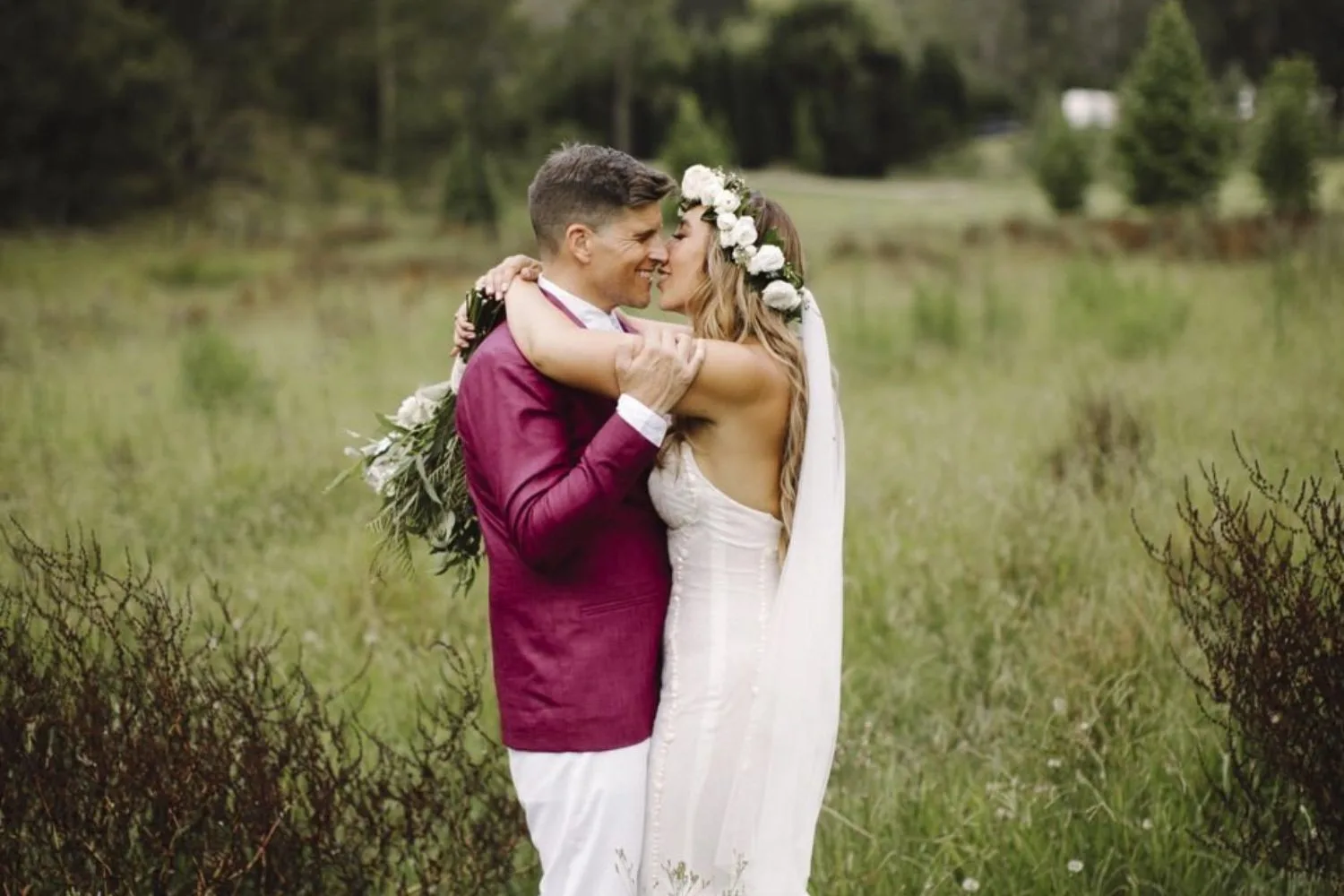 osher and audrey on their wedding day