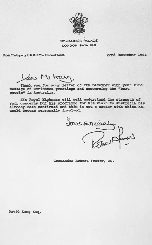 letter from charles to david kang