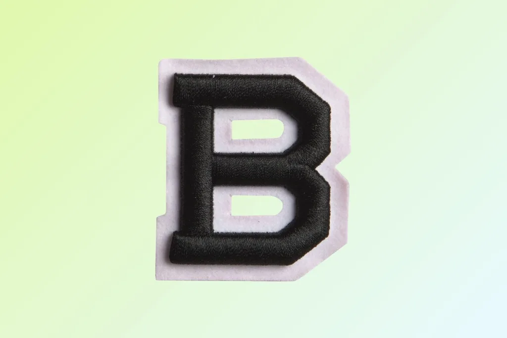 Spotlight iron on letter