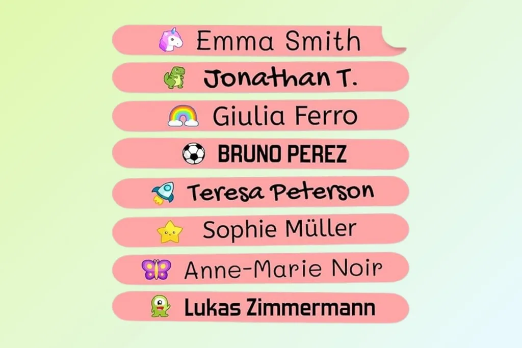 Amazon personalised mini adhesive labels