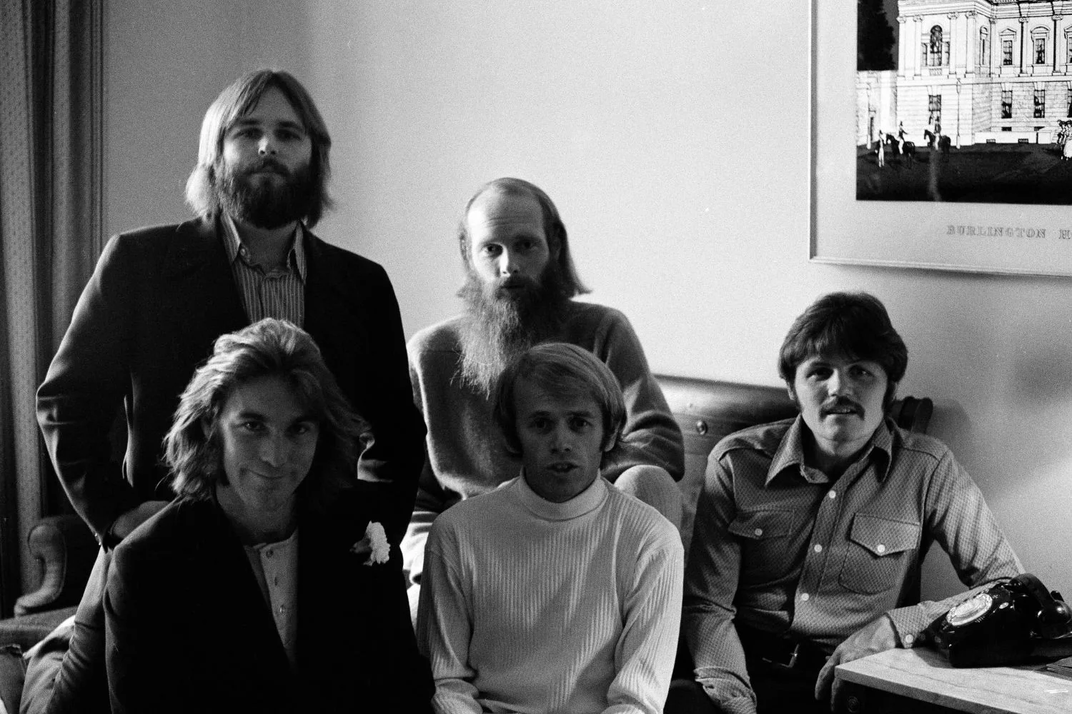 the beach boys pose for a photograph