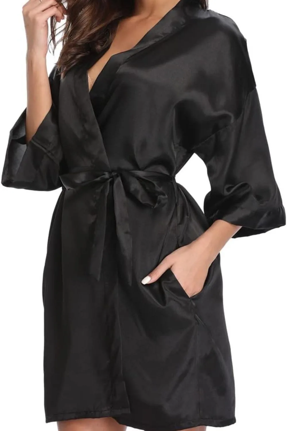 black-satin-robe