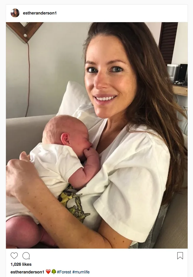 Home and Away star Esther Anderson shares first post birth photo