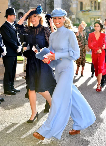 Prince Harry’s former girlfriend Chelsy Davy arrived with Lady Melissa Percy, the Northumberland heiress.