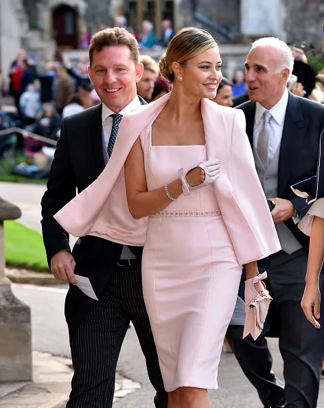 Holly Valance arrives at Princess Eugenie's wedding