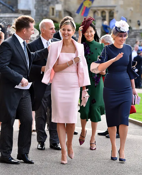 Holly Valance arrives at Princess Eugenie's wedding