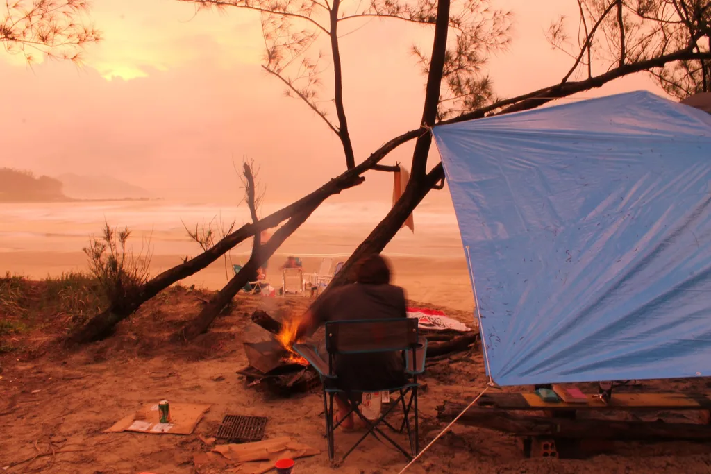 beach campsite
